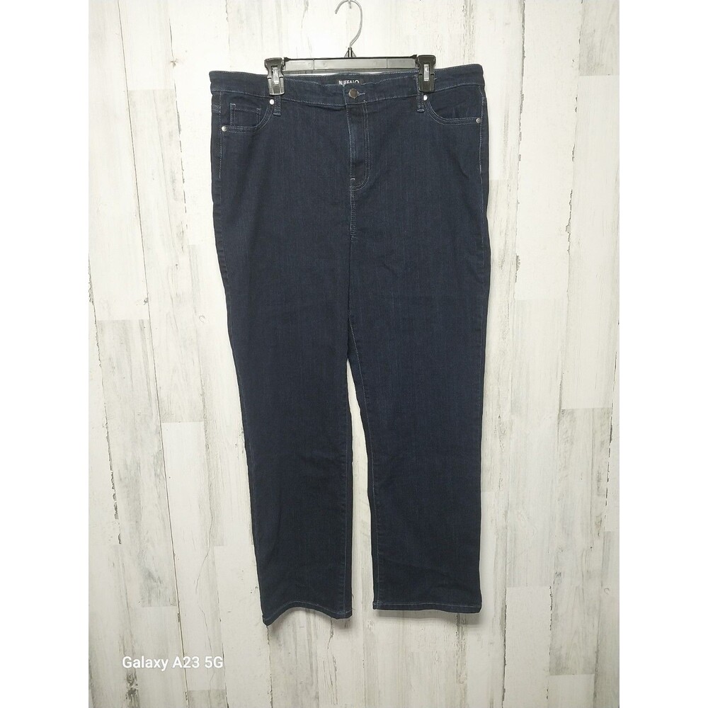 Buffalo David Bitton Alyssa Jeans Womens 16/36 Blue High-Rise Straight Stretch